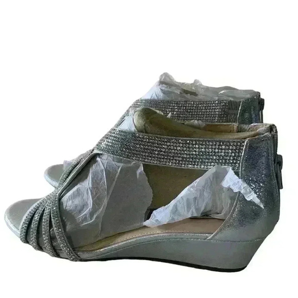 Alex Marie Shoes Womens Size 10M Sparkle shimmery Formal Dressy Open Toe Sandals - Picture 2 of 10